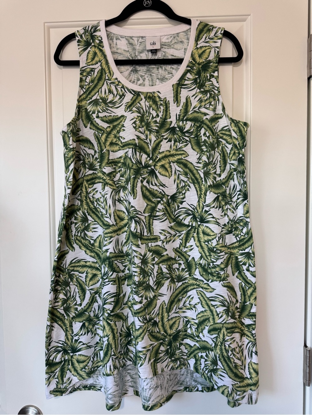 cabi Green Tropical Leaf Swimsuit Cover Up